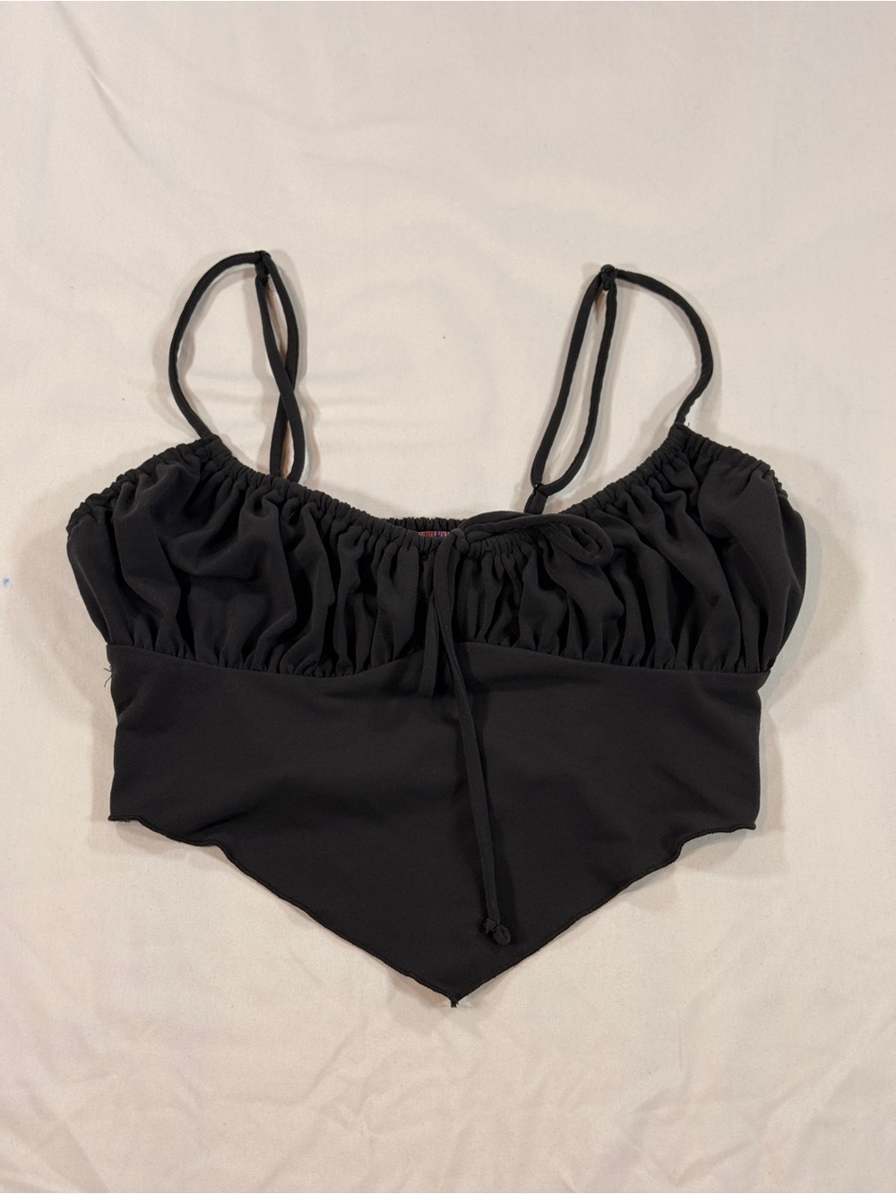 Urban Outfitters Black Smocked‎ Crop Top Whimsical Whimsigoth Size M